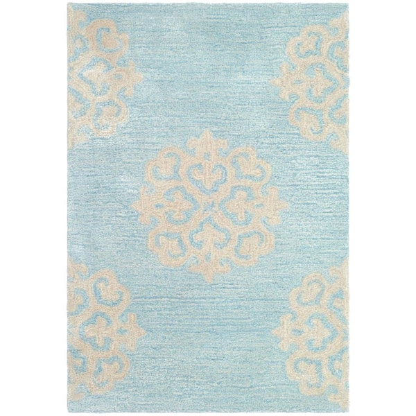 SAFAVIEH Soho Turquoise/Yellow 3 ft. x 4 ft. Floral Area Rug