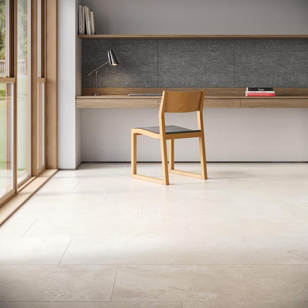 Palazzo Crema Beige 23.62 in. x 47.24 in. Semi-Polished Porcelain Floor and Wall Tile (15.49 sq. ft./Case)