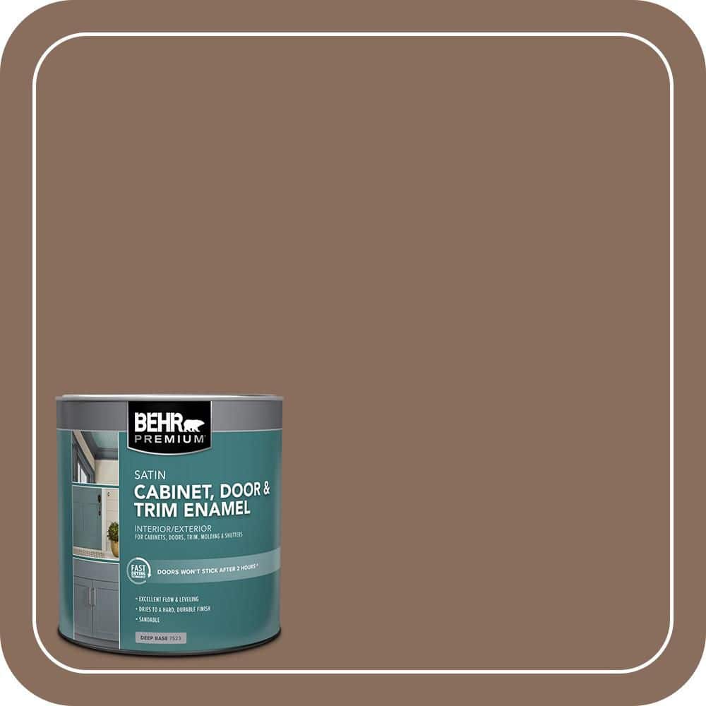 BEHR PREMIUM 1 qt. #N190-6 Nut Brown Satin Enamel Interior
