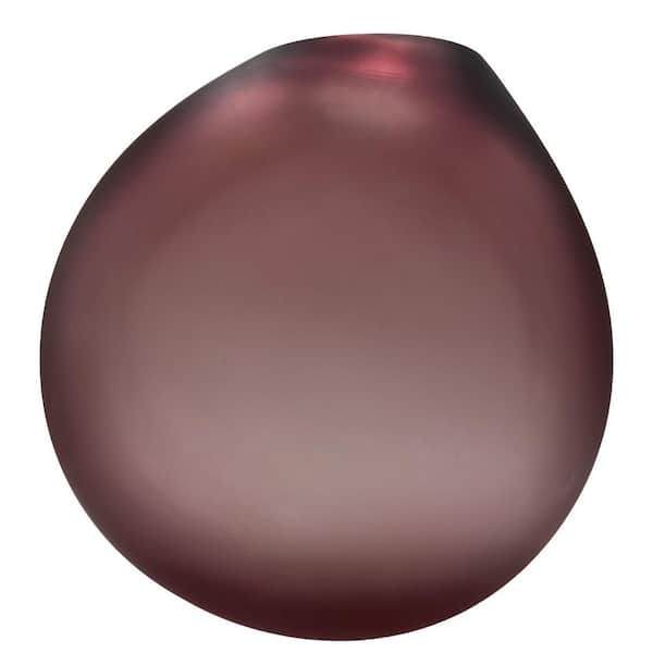 castellousa Purple 12 in. Premium Contemporary Round Glass Vase
