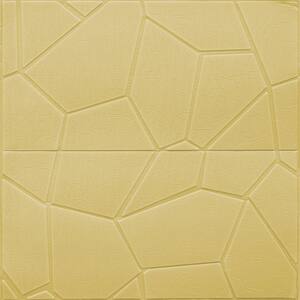 Falkirk Markinch 1/4 in. x  27.6 in. x 27.6 in. Yellow PE Foam Peel and Stick 3D Decorative Wall Panel (10-Pack)