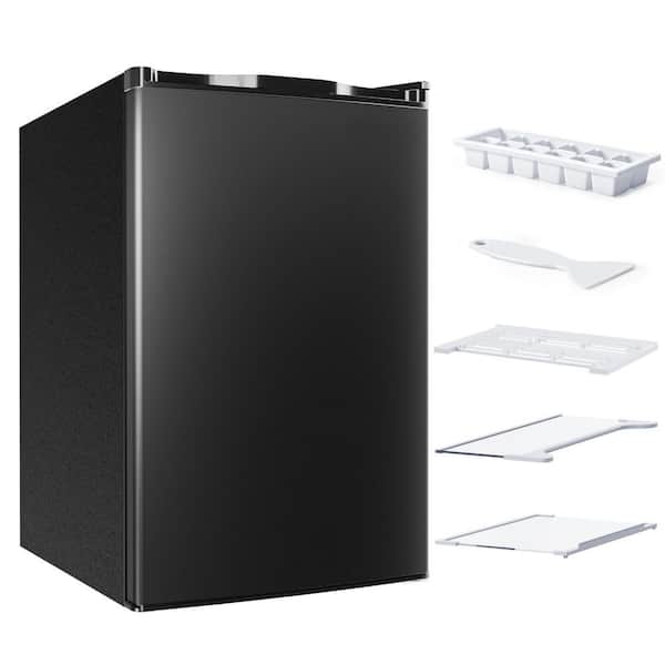 20.3 in 4.4 cu. ft. Mini Refrigerator with Freezer, Reversible Door and Adjustable Shelves in Black