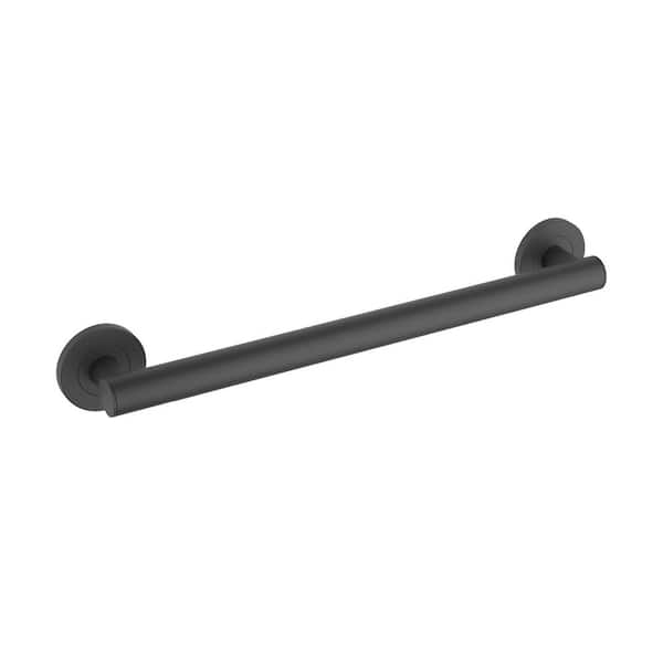 18 in. Concealed Screw Grab/Assist Bar Shower/Toilet Grab Bar for Handicapped or Elderly in Matte Black