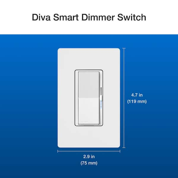 Lutron - Diva 3-Way Smart Dimmer Switch Kit - White