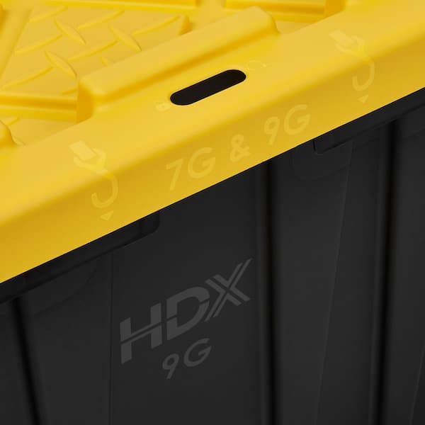 Have a question about HDX 9 Gal. Tough Storage Tote in Black with