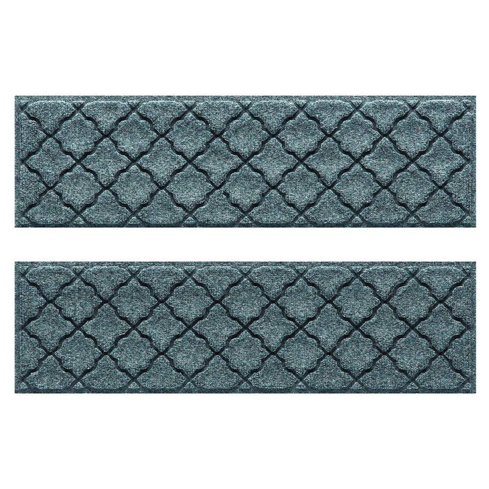 Waterhog Cordova Bluestone 8.5 in. x 30 in. PET Polyester Indoor Outdoor Stair Tread Cover (Set of 4) price history on PriceWatchPro