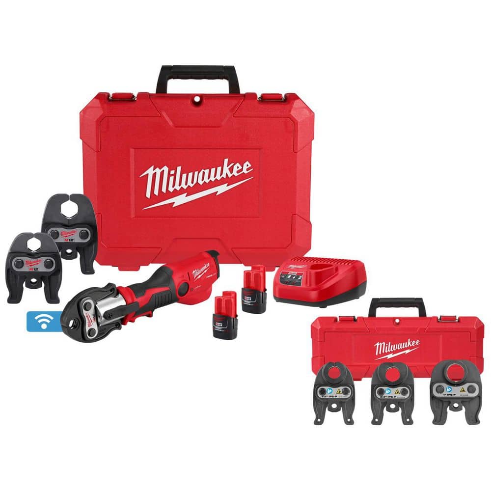 M12 12-Volt Lithium-Ion FORCE Logic Press Tool Kit with ONE-KEY and 1/2 in. - 1 in. IPS-P Press Jaw Kit price history on PriceWatchPro