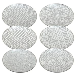 Mosaic Silver Canape Plate (Set of 4)