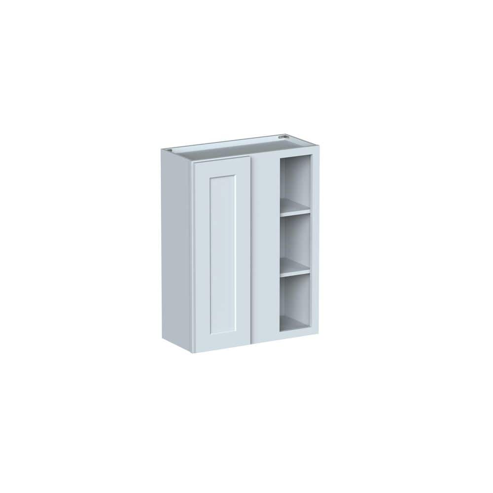 "Shake Style 27"" W x 12"" D x 36"" H Wood Frame Ready to Assemble Reversible Blind Wall Kitchen Cabinet in Dove Grey" price history on PriceWatchPro