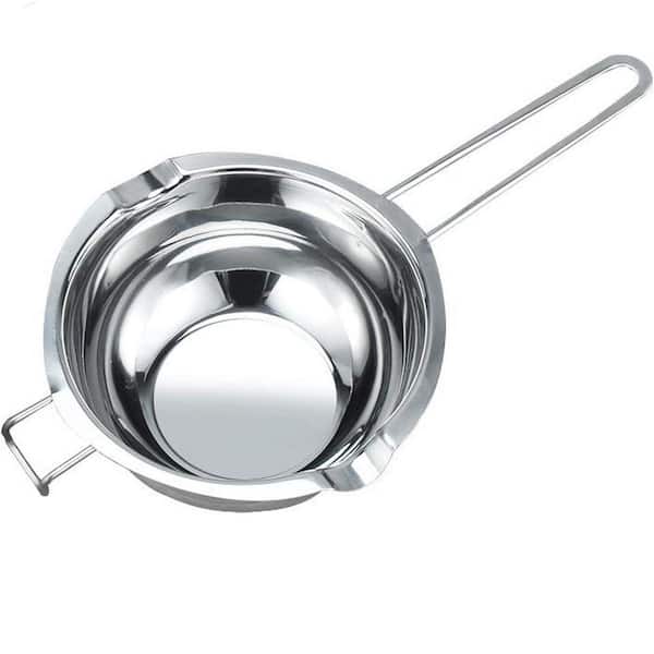 Double Boiler Pot Set Stainless Steel with Silicone Spatula Large Baking Tools for Melting Chocolate Butter Candy