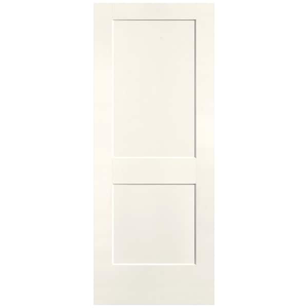 Masonite 32 in. x 80 in. 2-Panel Logan Single Bore Hollow Core Ivory Keys Molded Composite Interior Door Slab