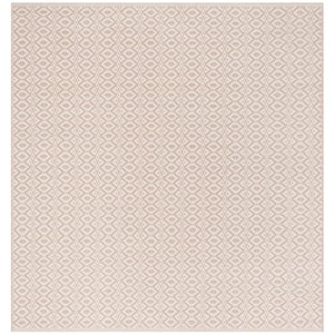 Montauk Ivory/Beige 6 ft. x 6 ft. Square Solid Area Rug