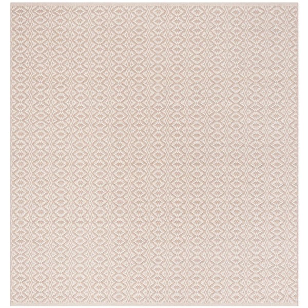 SAFAVIEH Montauk Ivory/Beige 6 ft. x 6 ft. Square Solid Area Rug