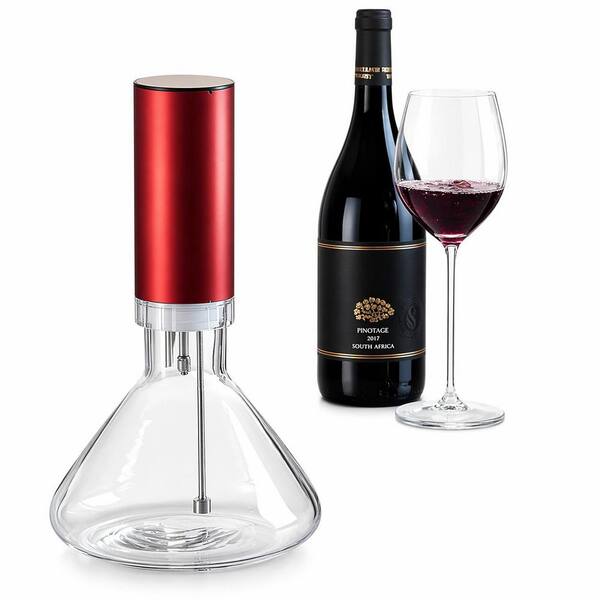 KHKFY Red Electric Wine Decanter with Fine Mist Oxygen Infusion