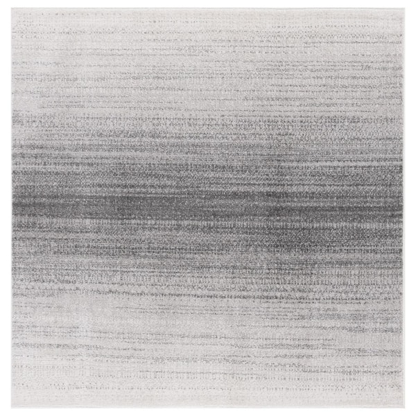 Adirondack 6 ft. x 6 ft. Light Gray/Dark Gray Gradient Transitional square Area Rug