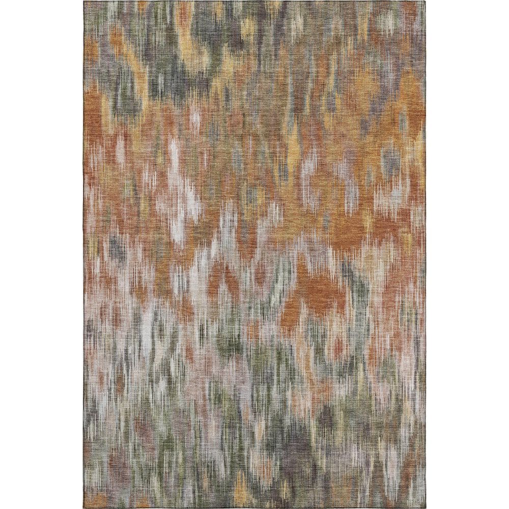 Mayfield Premium Machine Washable Abstract AMF2129 Terracotta 8 ft. x 10 ft. Area Rug price history on PriceWatchPro