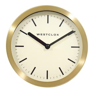 37066- Analog 6" Metal Gold Quartz Table/Wall Clock - Accurate Timekeeping