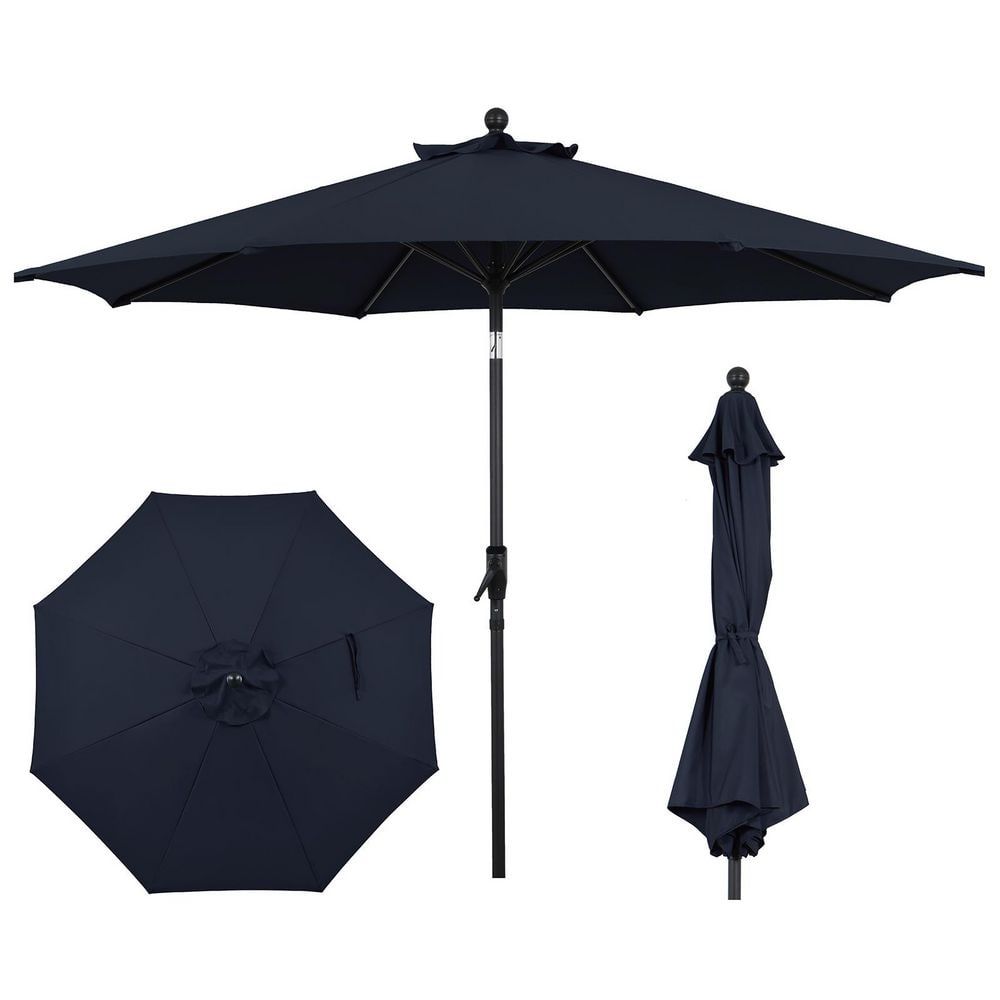 9 ft. Patio Umbrella w/ Auto-Tilt and Crank Lift-Double Vented Canopy, Wind-Resistant Ribs, UV/Water-Resistance(DKBLUE) price history on PriceWatchPro