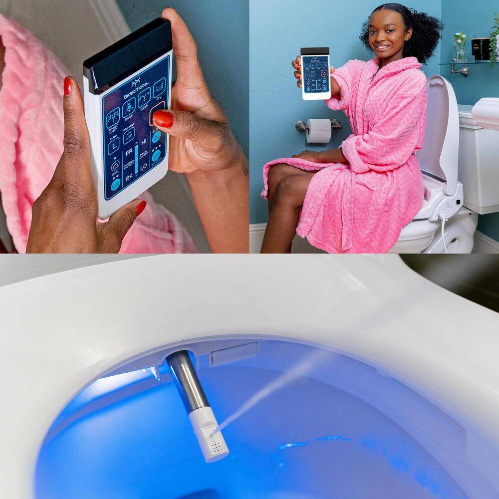 BidetMate 2000 Series White Heated Smart Toilet Seat with Remote