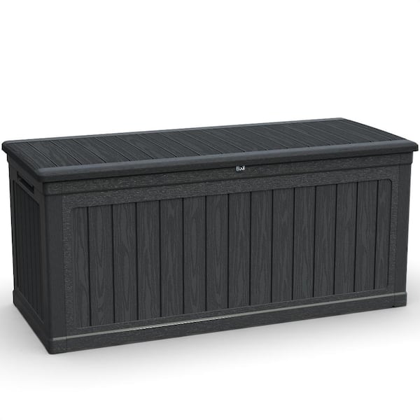 67.68 in. x 32.16 in. Black Lockable 260 Gallon Large Outdoor