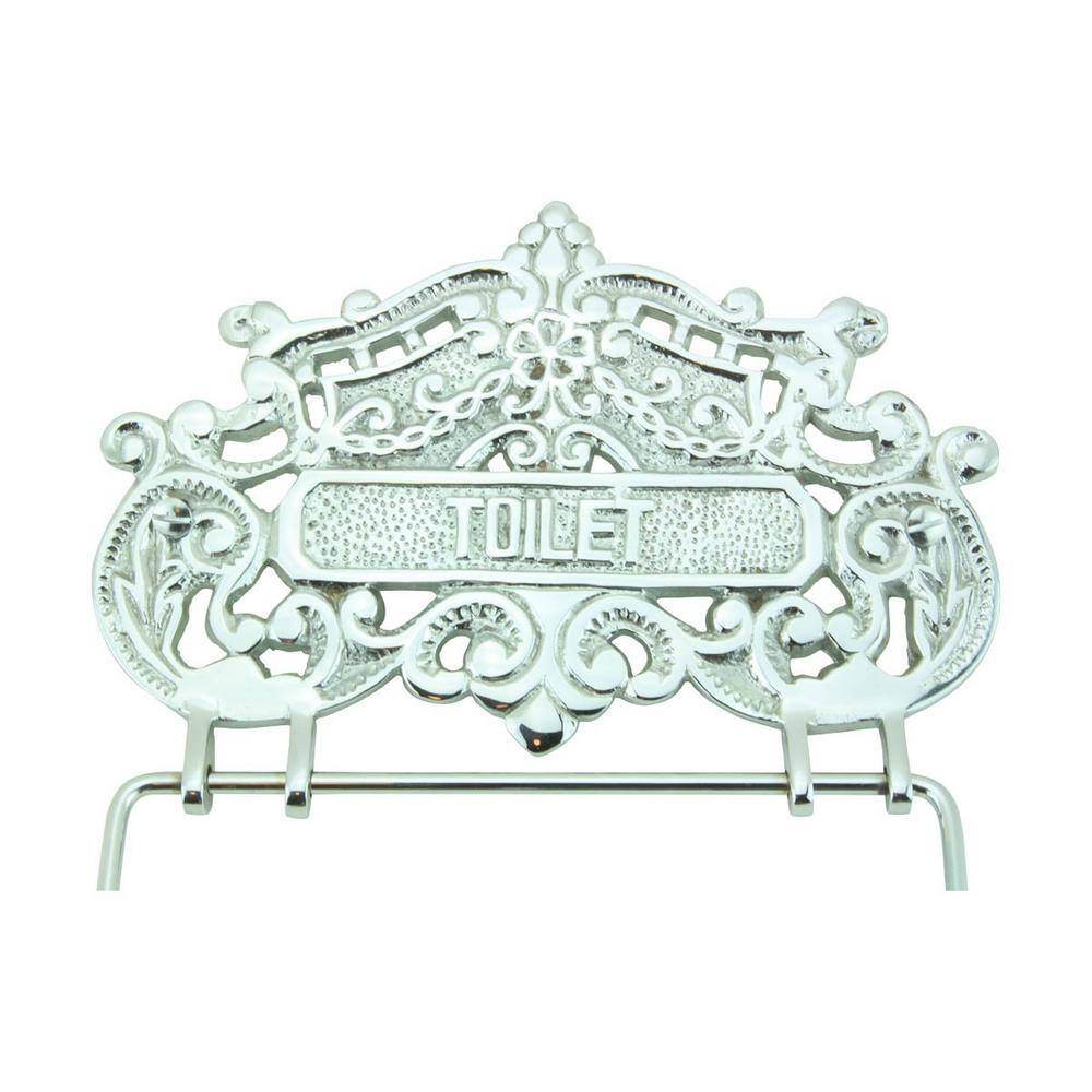 Antique Chrome Plated Brass Victorian Toilet Paper Holder