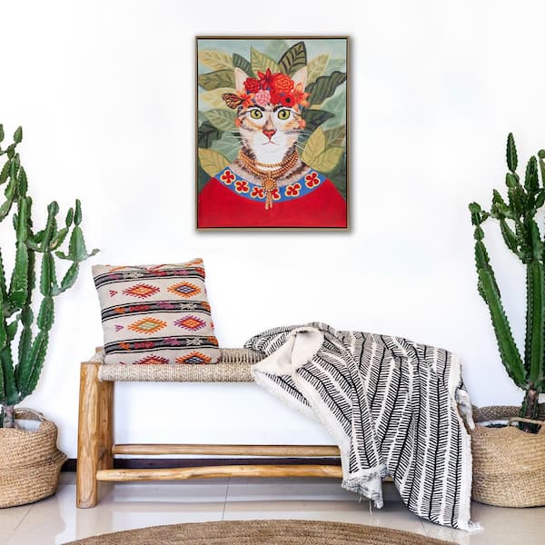 Bohemian-Style Cat Portrait by Carol Lew Framed Art Print 1.25 in. x 16.5 in.