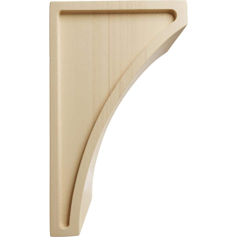 Small Unfinished Rubberwood Lawson Corbel, 3"W x 3.5"D x 6"H