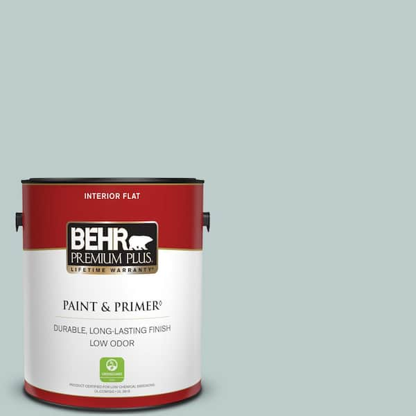 BEHR PREMIUM PLUS 1 gal. #N440-2 Urban Raincoat Flat Low Odor Interior Paint & Primer