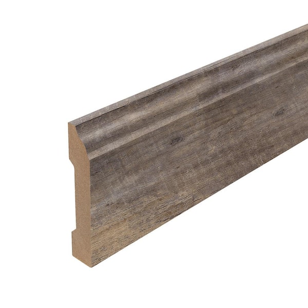 Bradbury 0.62 in. T x 3.3 in. W x 94.5 in. L Textured Wood Look Laminate Moulding/Trim Base Molding