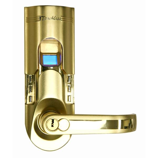 iTouchless Bio-Matic Fingerprint Gold Right Handle Door Lock