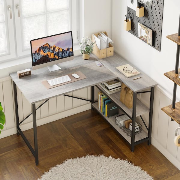 Computer Desk with Drawers and Storage Shelves, 48 inch Home