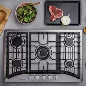 Built-in 30 in. Gas Cooktop - 5 Sealed Burners Cook Tops in Stainless Steel