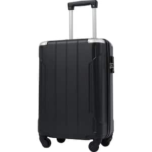 20 in. Black Lightweight Hardshell Luggage Spinner Suitcase with TSA Lock (Single Luggage)