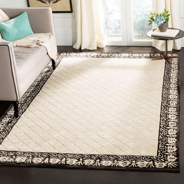 Total Performance 2 ft. x 3 ft. Gray Diamond Border Area Rug