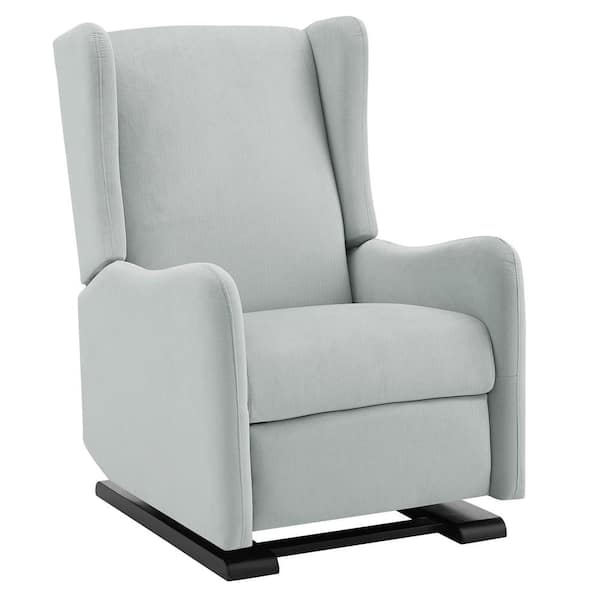 Baby Relax Rylee Tall Wingback Glider Rocker Recliner Chair, Gray