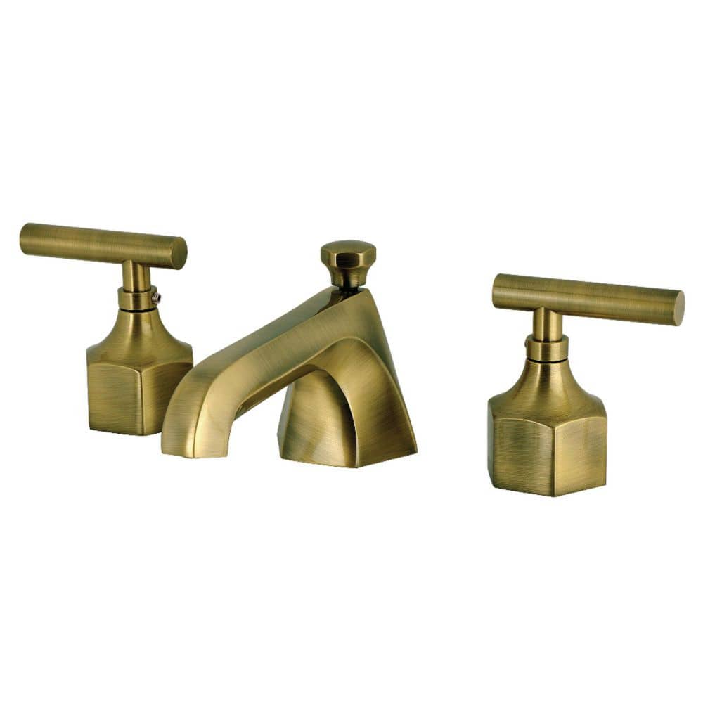 Navei 8 in. Widespread 2-Handle Bathroom Faucet in Antique Brass price history on PriceWatchPro