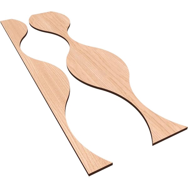Ekena Millwork Ozark 47 in. H x 0.375 in. W Slatwall Panels in Hickory 9-Pack