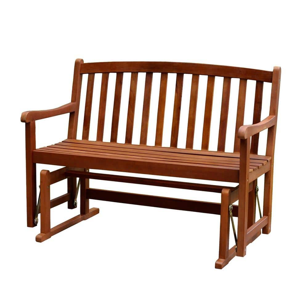 Wood best sale glider bench