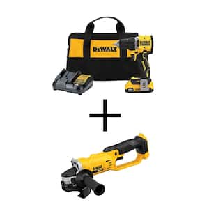 ATOMIC 20-Volt Lithium-Ion Cordless Compact 1/2 in. Drill/Driver and 4.5 in. - 5 in. Grinder with 2Ah Battery & Charger