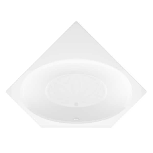 Mali 5 ft. Acrylic Center Drain Corner Drop-in Non-Whirlpool Bathtub in White Mali 5 ft. Acrylic Center Drain Corner Drop-in Non-Whirlpool Bathtub in White