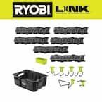 LINK Starter Kit with 7-Piece Wall Storage Kit, (2) Wall Rails (2-Pack), XL Multipurpose Hook, Double Hook, & Tool Crate