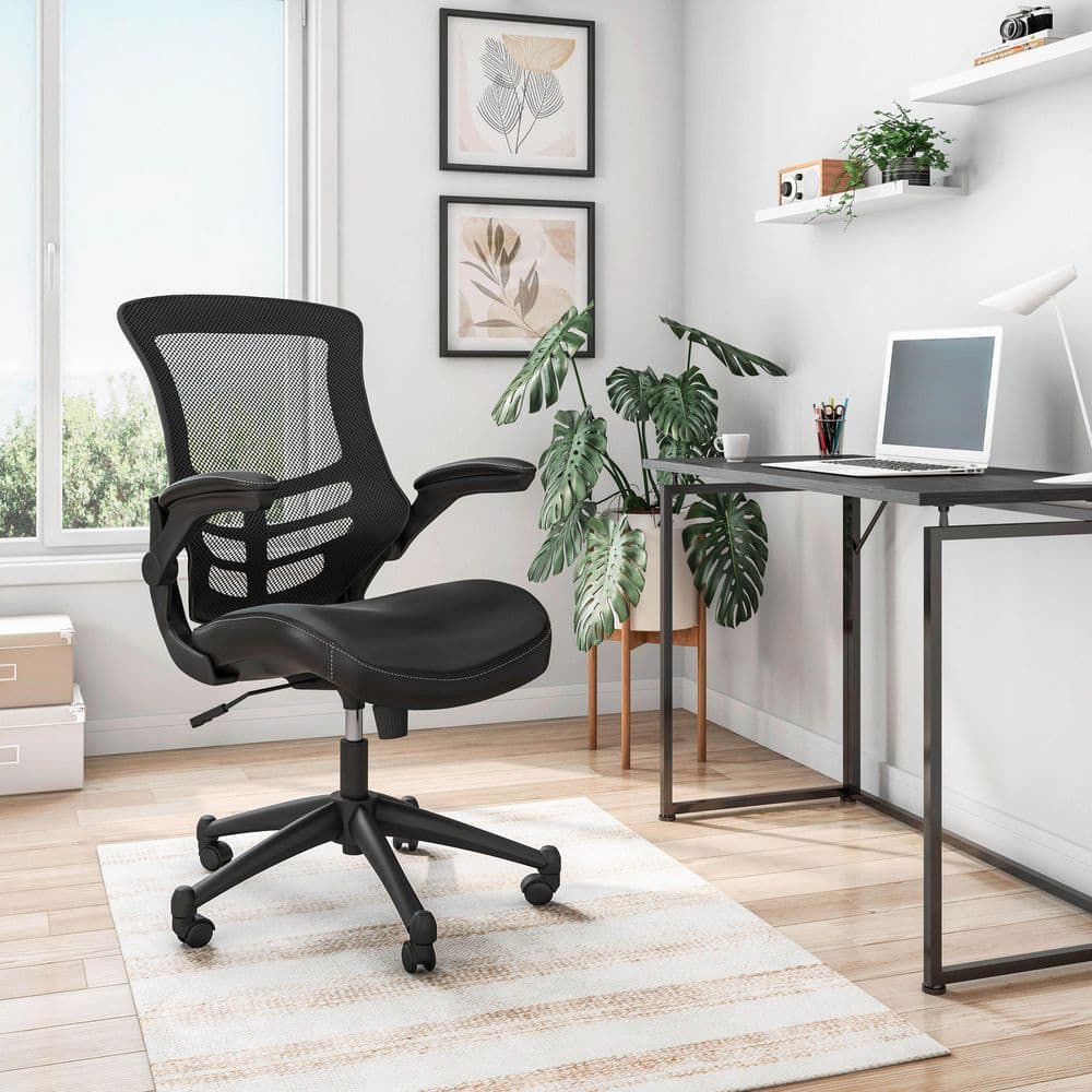 Techni Mobili Mid-Back Mesh Office Chair with Adjustable Arms - Thumbnail 4