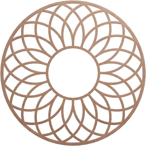 Ekena Millwork 0.375 in. x 38 in. x 38 in. Wood Medallion Moulding