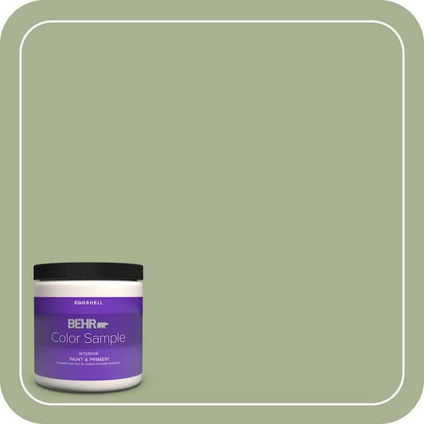 BEHR PREMIUM PLUS 8 oz. #PPU11-06 Willow Grove Eggshell Enamel Interior Paint & Primer Color Sample