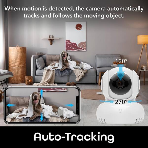 Indoor Camera for Home Security Smart Camera Works with  Alexa & Google Home No Hub Required Requires 2.4 GHz Wi-Fi Geeni Sentinel 1080p HD Pan & Tilt Baby Security Smart Camera 
