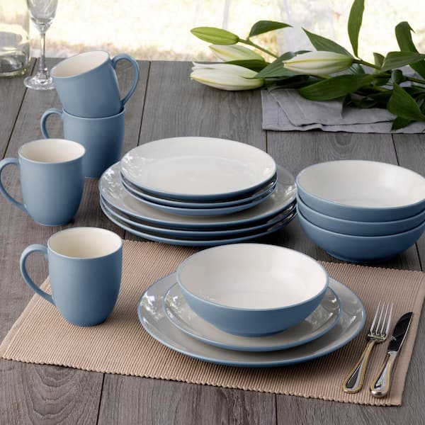 Noritake Colorwave Ice 16-Piece Coupe (Light Blue) Stoneware