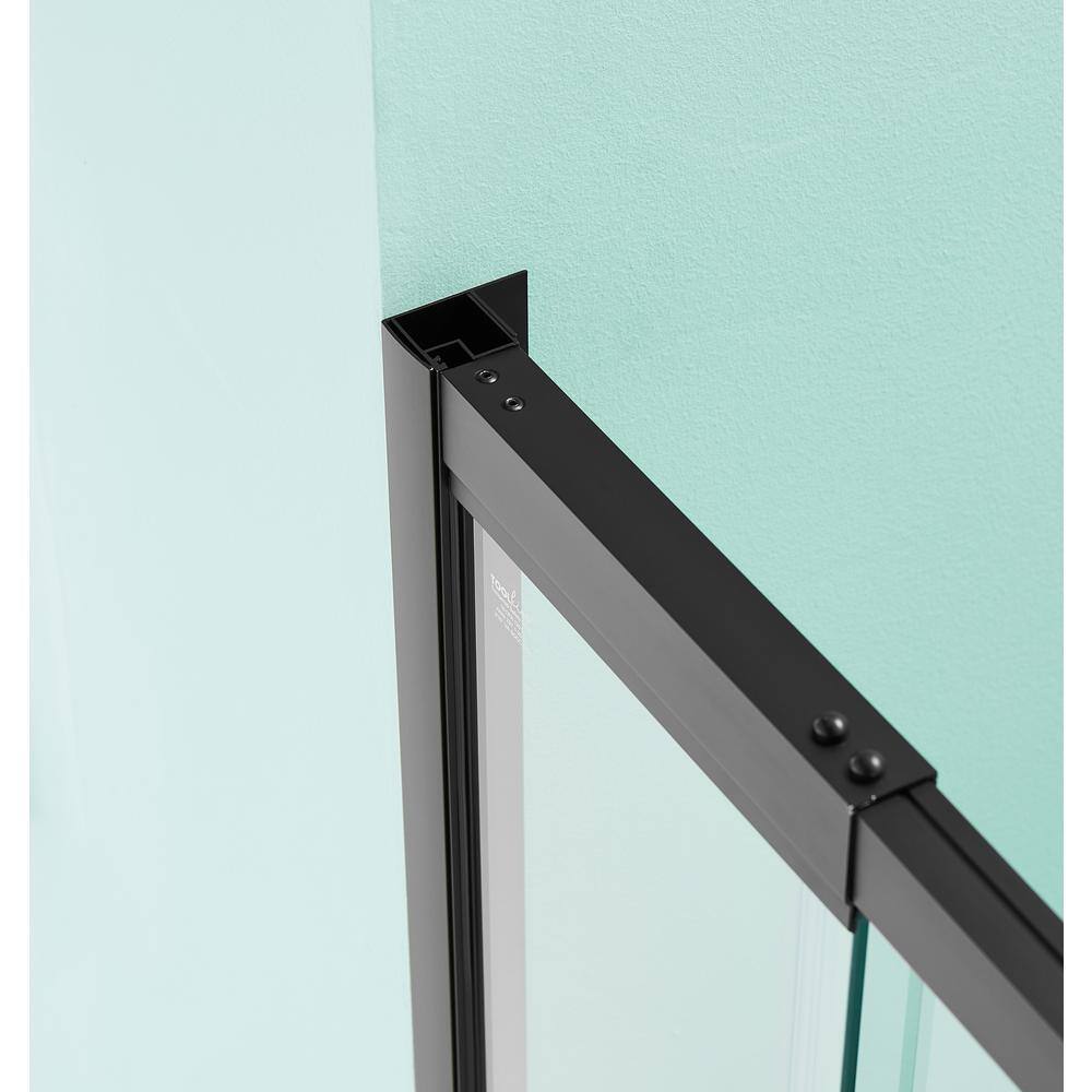 Matte Black 36'' x 72'' Pivot Shower Door with Clear Glass