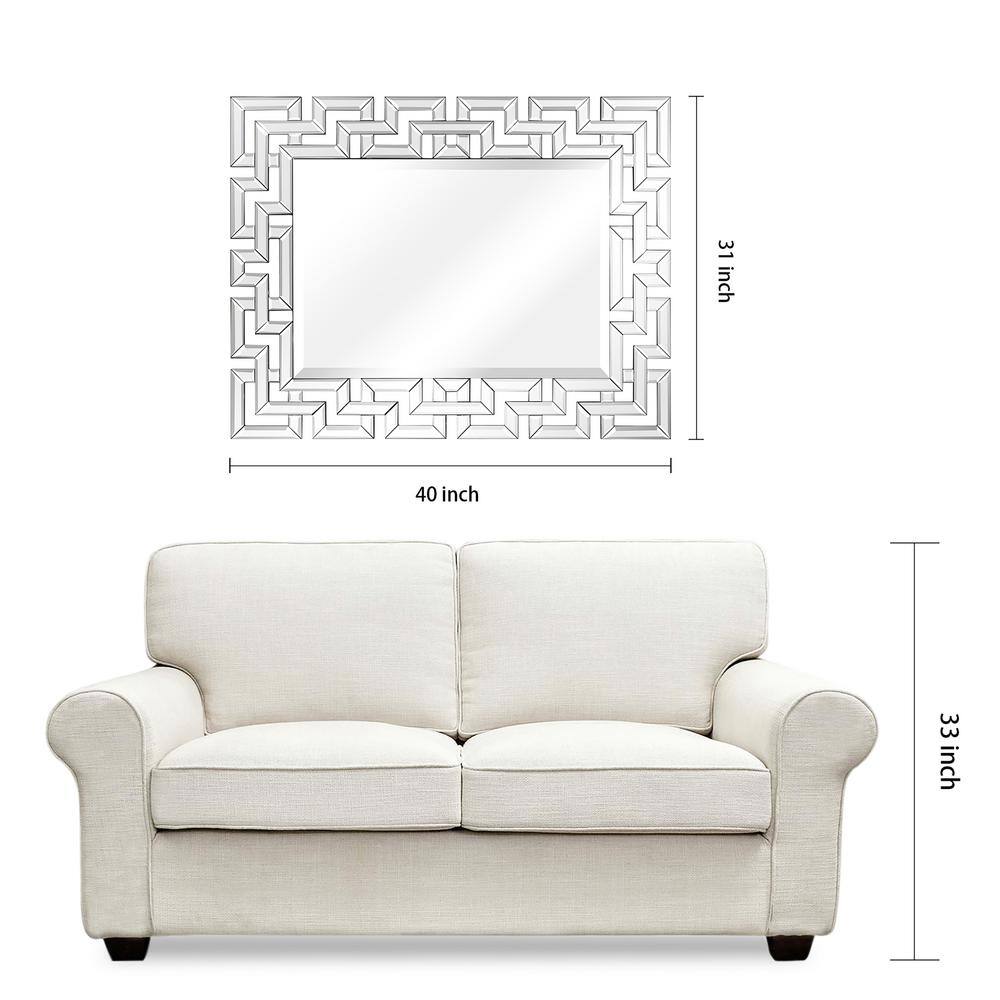 Elegant Frameless Rectangular Full Length Wall Mirror