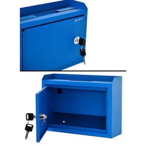 Wall Mountable Medium Size Steel Multi-Purpose Suggestion Drop Box Mailbox (2-Pack)