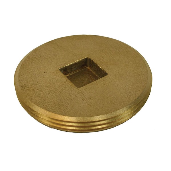 JONES STEPHENS 5 in. Countersunk Brass Cleanout Plug 5-1/2 in. O.D. for DWV